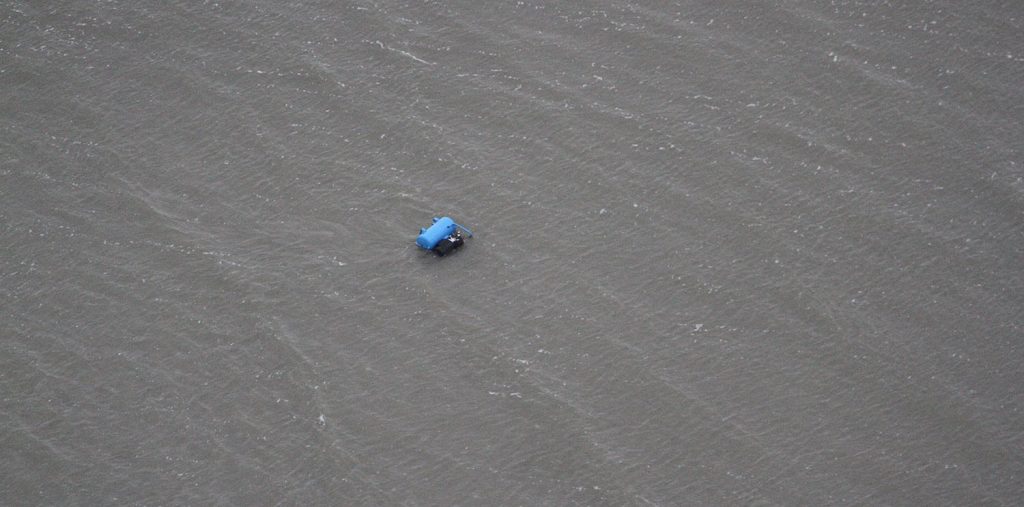 Strandgut aus über Bord gegangenen Containern