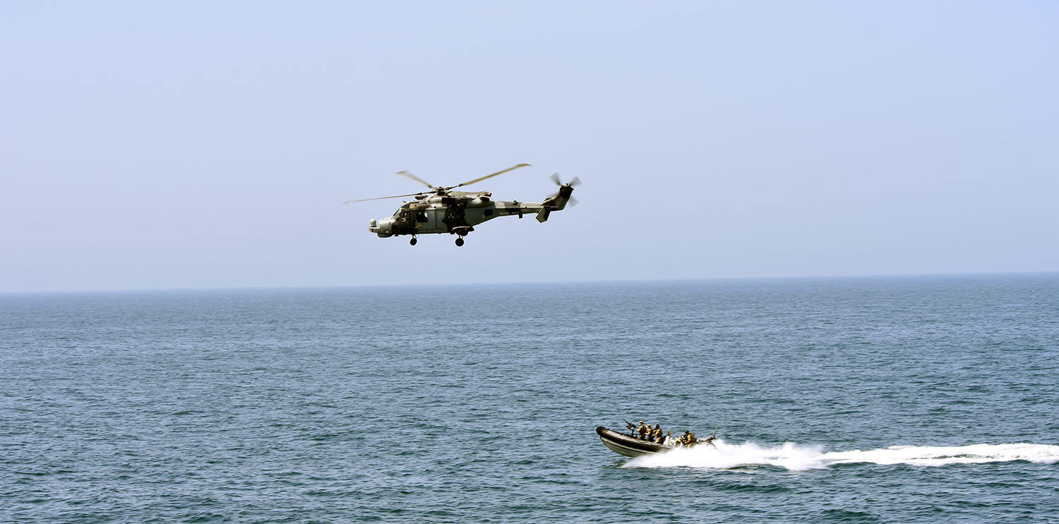 Sea Lynx und Boarding-Team operierten gemeinsam