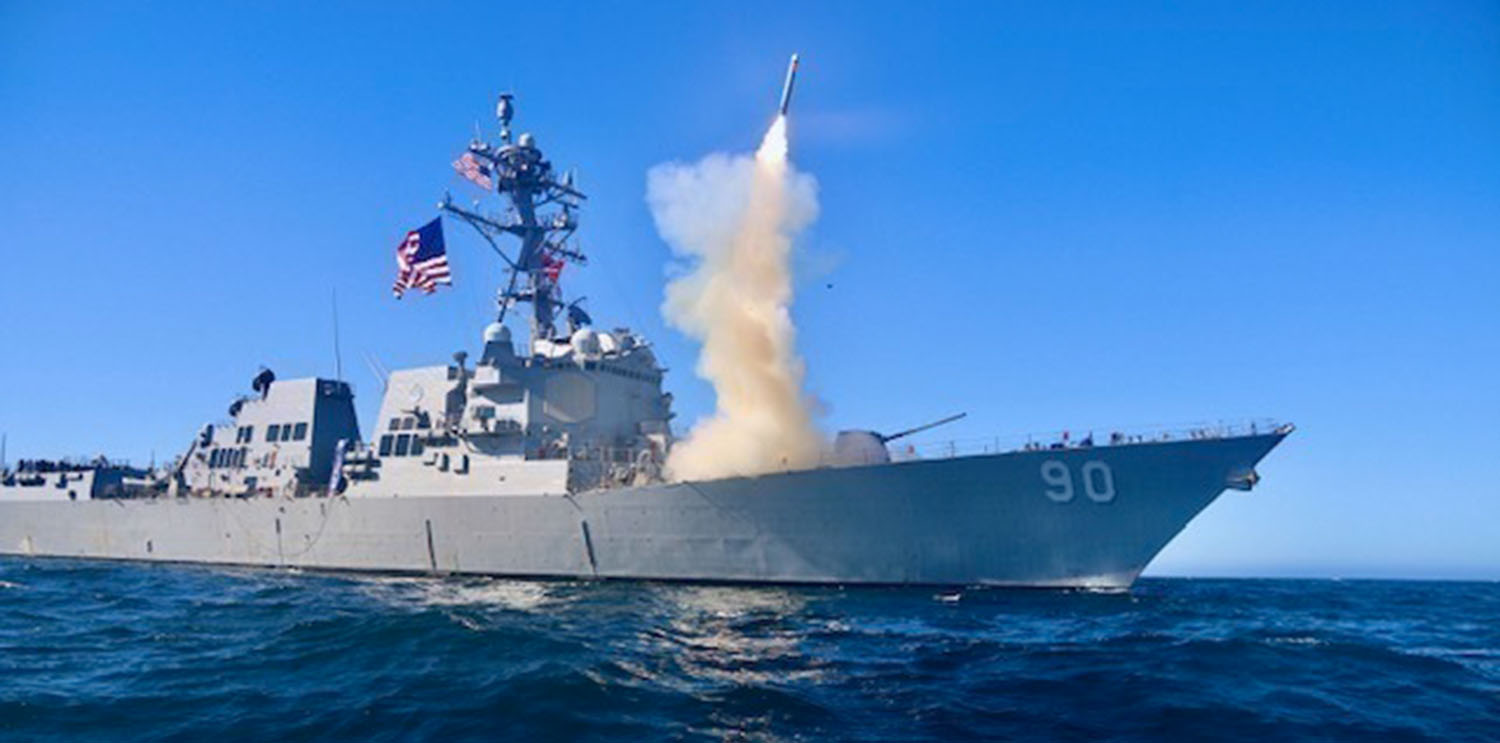 Testschuss eines Tomahawk Block V von der USS Chafee im November 2020