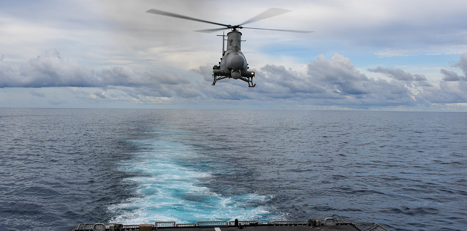 Einsatz einer Drohne auf der USS Sioux