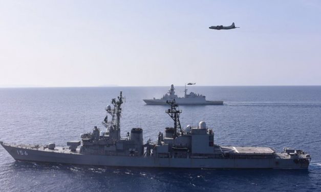 Trilateral naval exercise in the Gulf of Aden