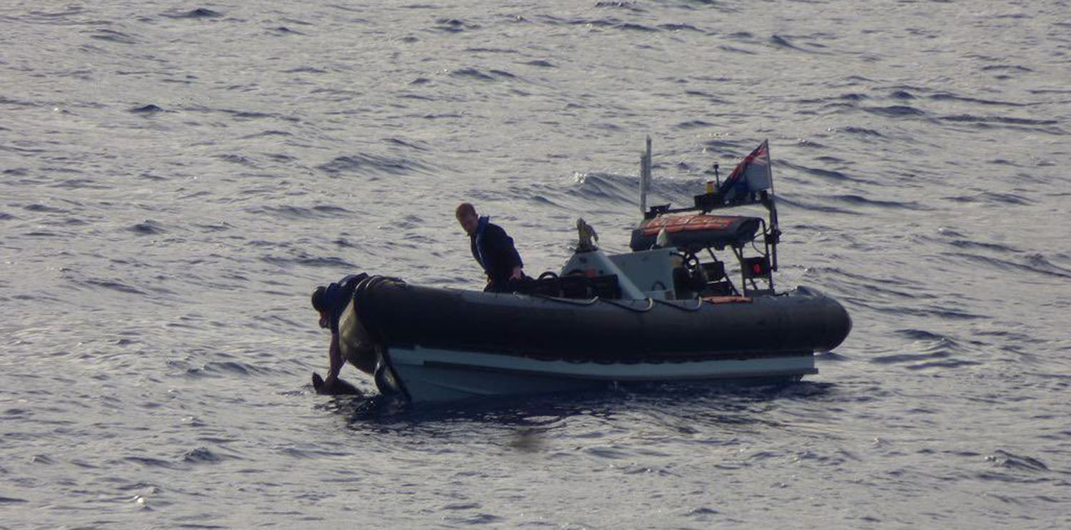 Rettungsaktion mit Speedboot