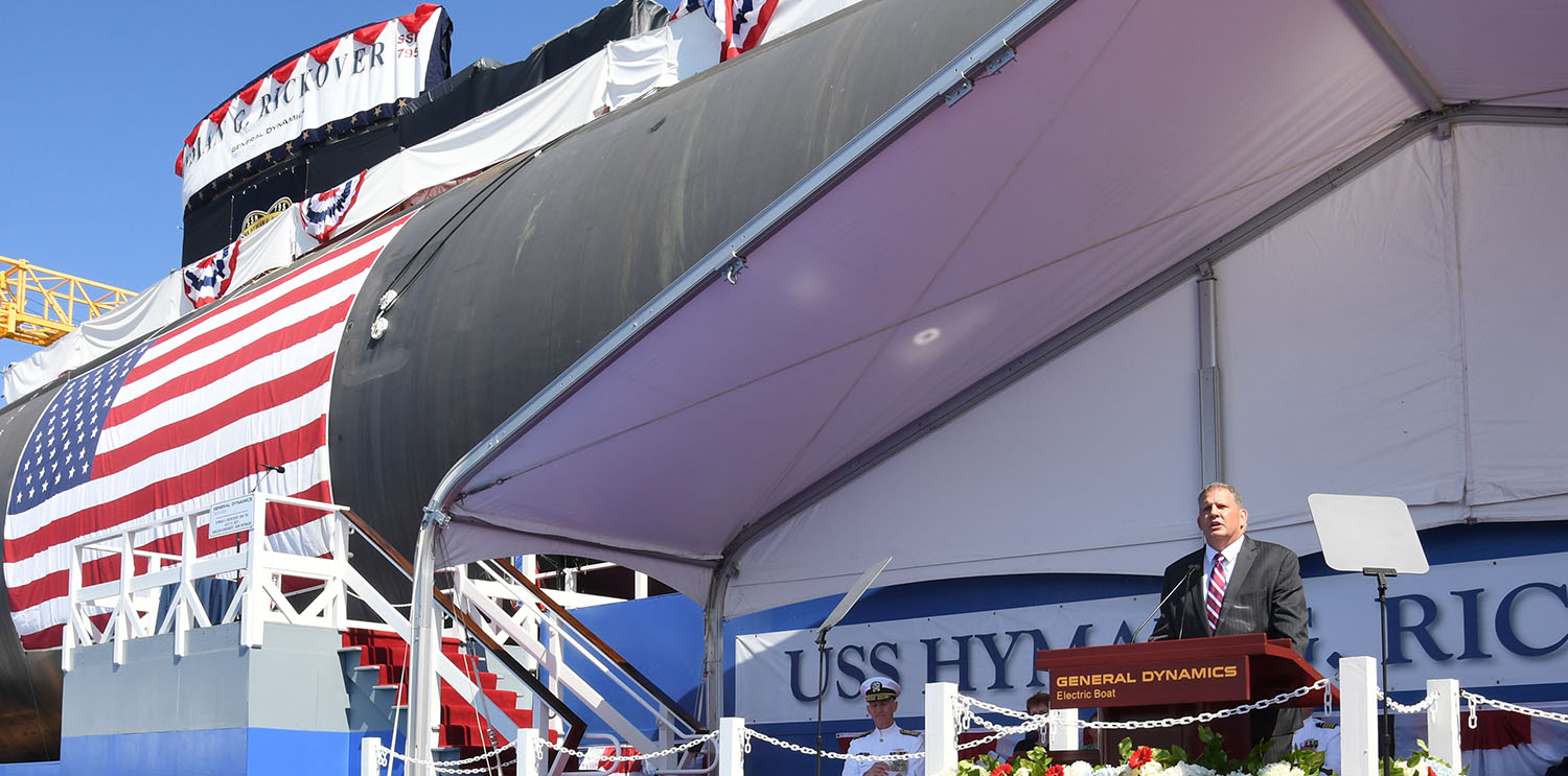 Undersecretary of the Navy James Geurts during his speech