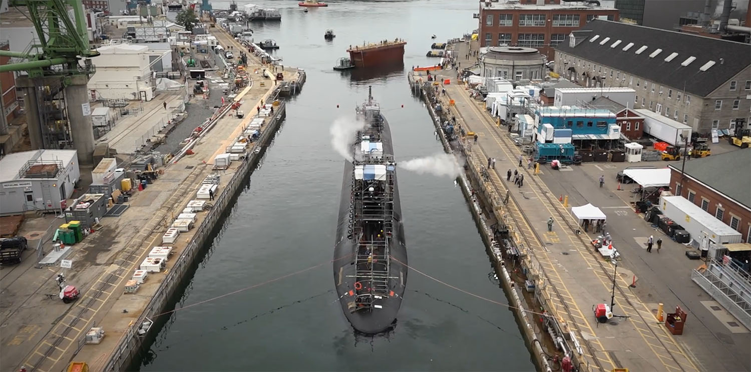 Undocking of the USS Virginia at PNSY