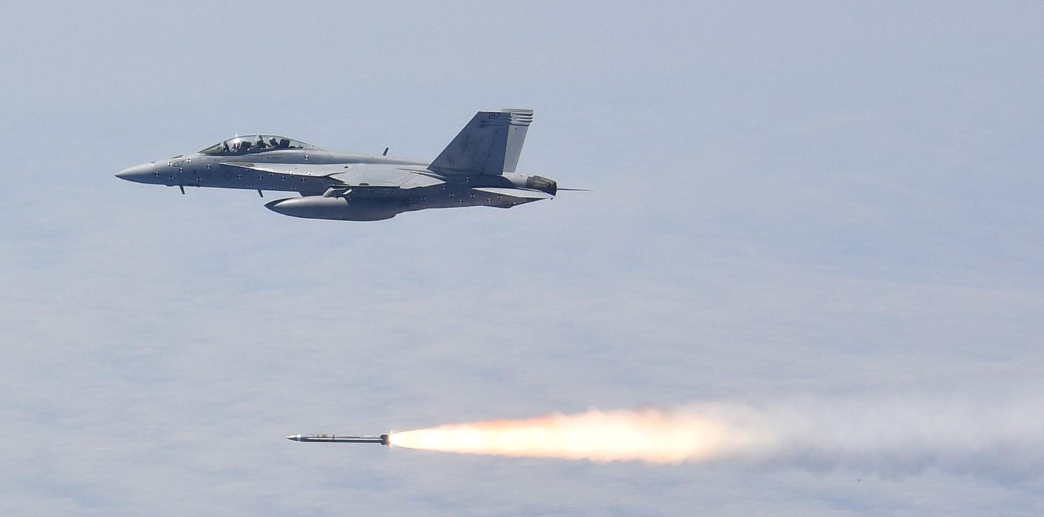 First live shot of the AGM-88G from an F/A-18 on 19 July