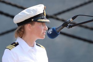 Frigate Captain Inka von Puttkamer, Deputy Commander of the 3rd Minesweeper Squadron