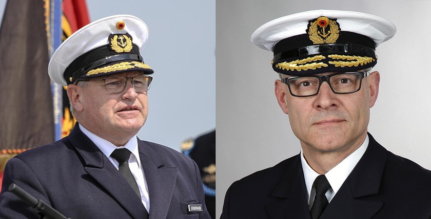 Vizeadmiral Rainer Brinkmann (l.) und Konteradmiral Jan Christian Kaack (r.)