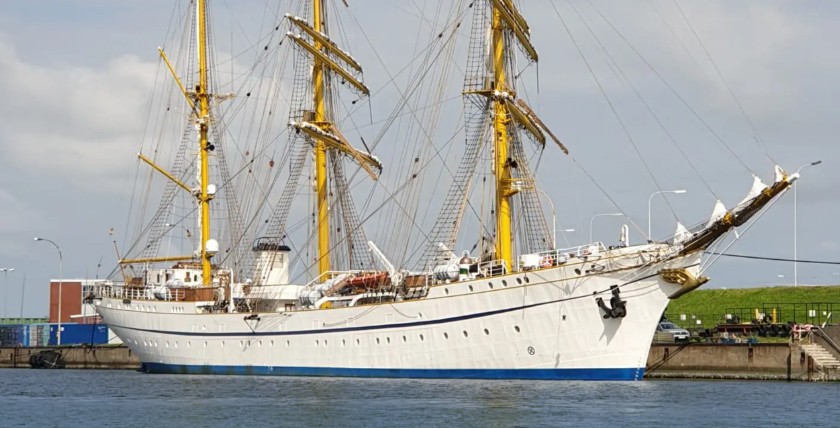 Gorch Fock im Wilhelmshavener Nordhafen Anfang September Foto: Mergener