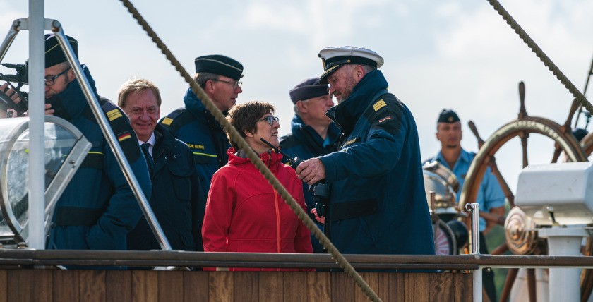 Verteidigungsministerin Annegret Kramp-Karrenbauer auf der Gorch Fock, Fotos: Daniel Angres