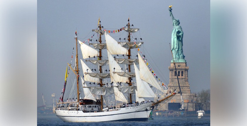 Segelschulschiff GUAYAS. Foto: US-Navy