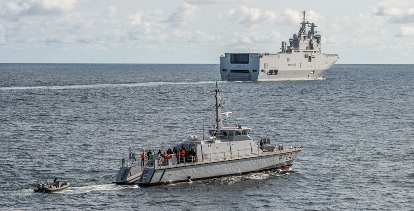 Französische Einheiten patrouillieren regelmäßig im gefährlichen Gebiet vor der Westküste Afrikas. Foto: Marine Nationale/Aurélie Pugnet