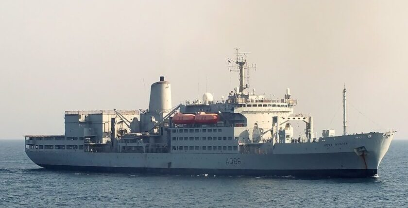 Britischer Flottenversorger Fort Austin vor dem Verkauf nach Ägypten. Foto: Deutsche Marine