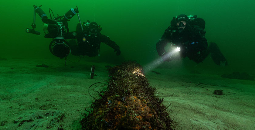 Der Unterwasserarchäologe Dr. Florian Huber versucht, dem Meer seine Geheimnisse zu entlocken – ohne die Ruhe von Seekriegsgräbern zu stören. Foto: Dr. Florian Huber