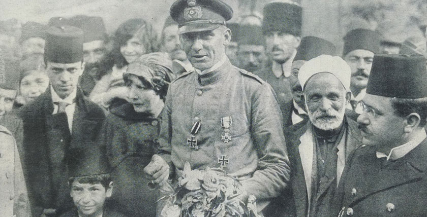 Hellmuth von Mücke bei seiner Ankunft in Konstantinopel. Foto: Archiv Autor