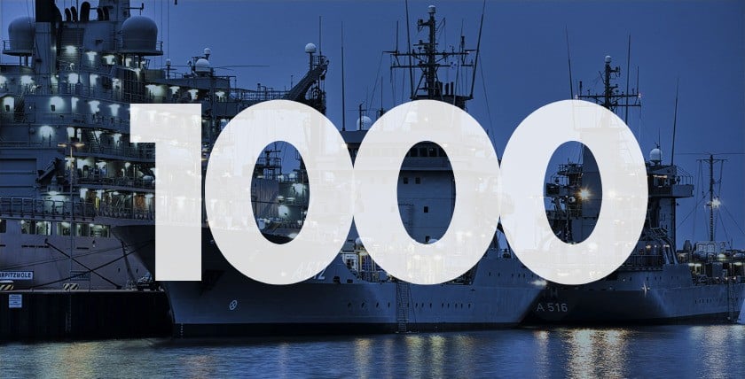 1000. Beitrag auf marinforum.online. Wir danken den treuen Lesern und Usern!