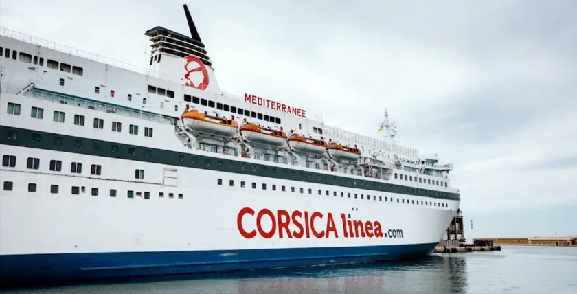 "Méditerranée" - the refugee ship for Ukrainian women and children in Marseille. Photo: corsicalinea.com