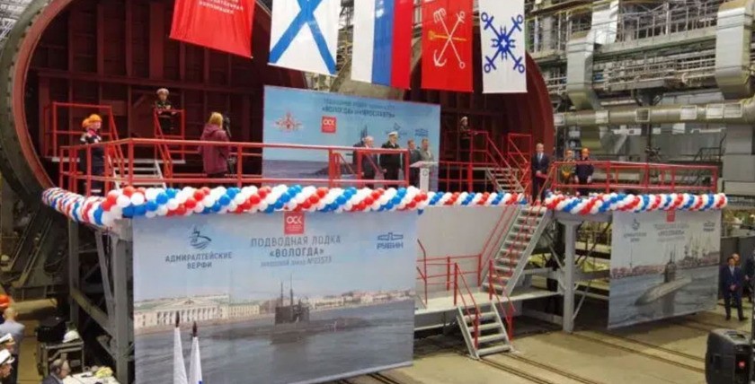 Kiellegung Boot 4 und 4 der Lada-Klasse in Sankt Petersburg. Foto: Admiralty Shipyard