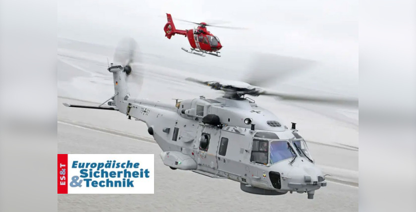 NH 90 (v.) und ein EC 135 von HTM. Foto: Bw/Marinefliegerkommando