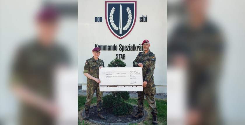 Spendenlauf “Einer von uns” – Laufteam Bundeswehr und Reservisten übergab eine Spende