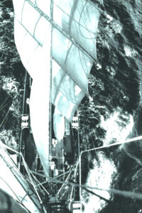 Blick aus dem Vortopp - 38. AAR Gorch Fock Jul/Aug 1971. Foto: A. Stephenson