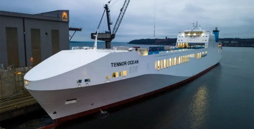 MV Tennor Ocean noch bei der FSG in Flensburg. Foto: FSG