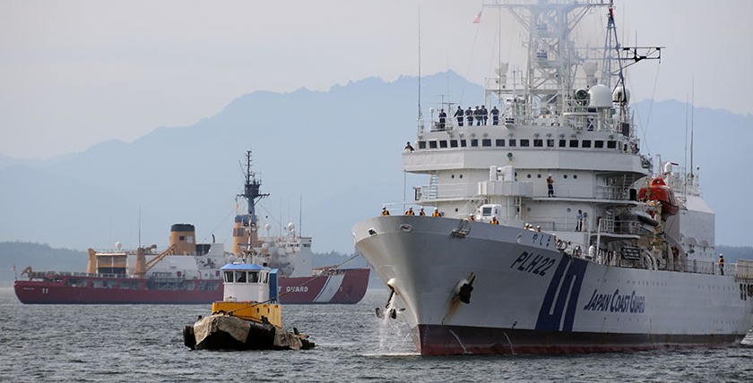 Patrouillenschiff Yashima (PLH 22) beim Einlaufen in den Hafen von Seattle, Foto: USCG