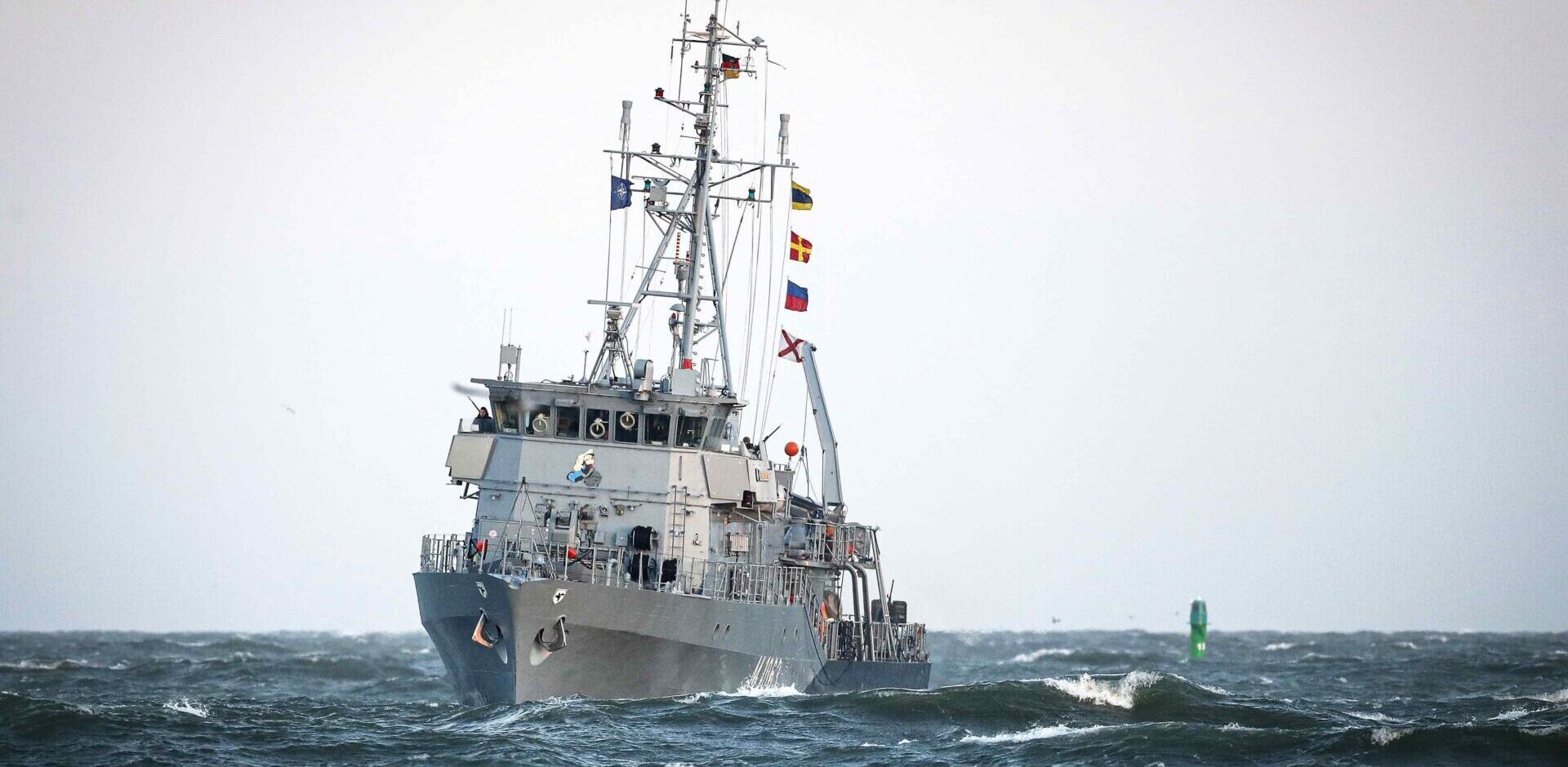 M 1063 Bad Bevensen - das Minenjagdboot ist wieder unterwegs. Foto: Bundeswehr/M.Theska