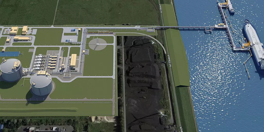 LNG-Terminal Brunsbüttel. Grafik: German LNG Terminal