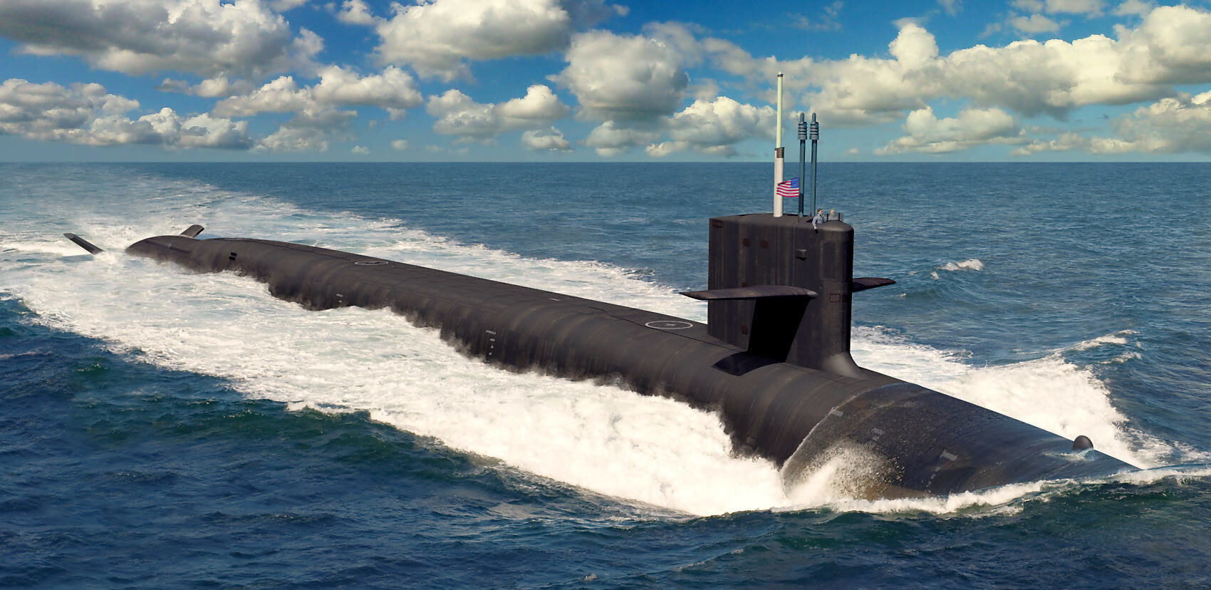 Atom-U-Boot der zukünftigen "Columbia"-Klasse als ballistischer Waffenträger. Grafik: U.S. Navy