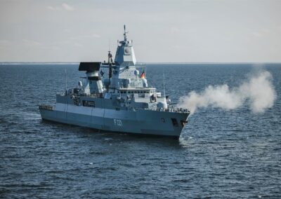 NORCO23: Fregatte Hessen beim Übungsschießen. Foto: Deutsche Marine