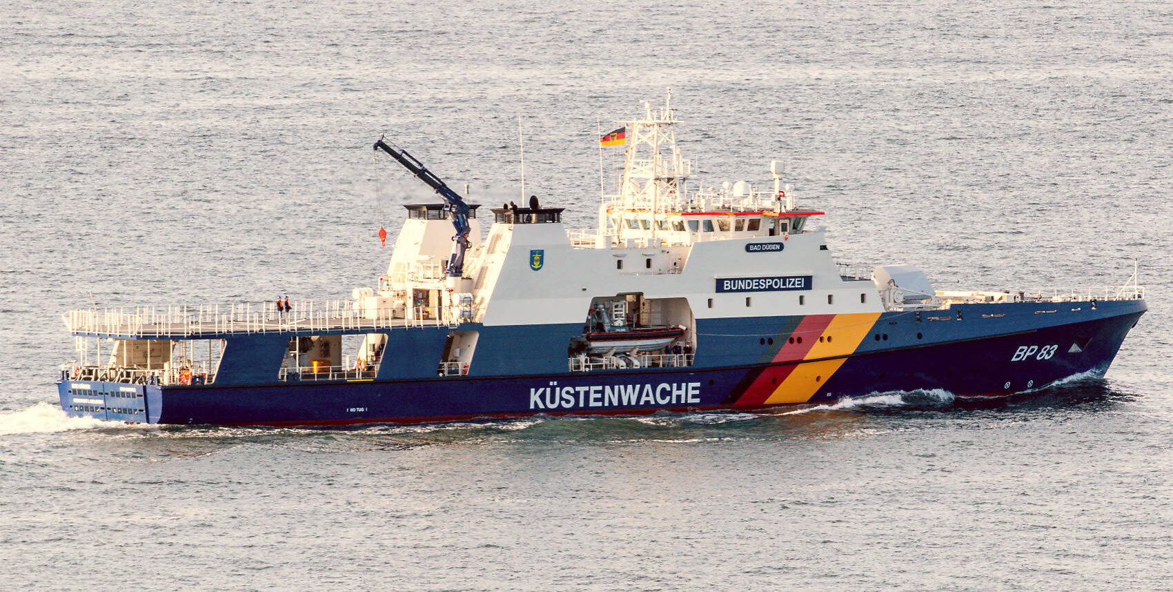 Deutsches Küstenwachboot "Bad Düben" der Potsdam-Klasse. Foto: Michael Nitz