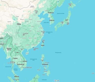 Übersichtskarte zwischen Japan und den Philippinen. Quelle: Google Maps