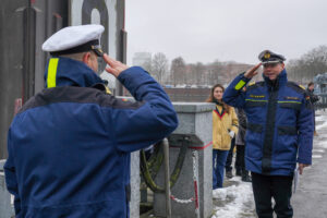 On 10 January 2014, the Grömitz minesweeper set sail for the Aegean under the command of Commander, Frigate Captain Fischborn. Photo: Marcel Kröncke