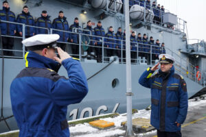 On 10 January 2014, the Grömitz minesweeper set sail for the Aegean under the command of Commander, Frigate Captain Fischborn. Photo: Marcel Kröncke