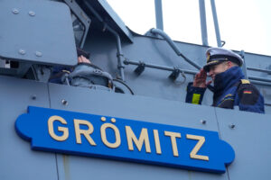 On 10 January 2014, the Grömitz minesweeper set sail for the Aegean under the command of Commander, Frigate Captain Fischborn. Photo: Marcel Kröncke