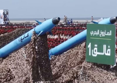 Chinesischer Seeziel-Flugkörper Falaq 1 der Huthi-Miliz. Foto: Houthi Media