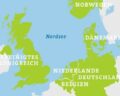 Nordsee-Anrainerstaaten. Bild: Maptiller-OpenStreetMap