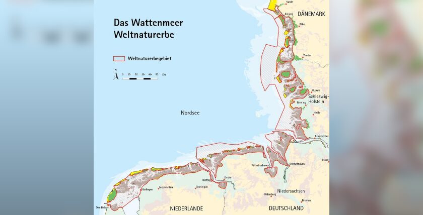 Gebiet des Weltnaturerbes Wattenmeer, Bild: CWSS