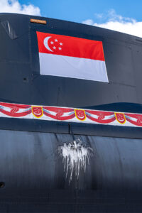 RSS Inimitable, Schiffsstaufe und Glückwünsche. Foto: Michael Nitz, Naval Press Service