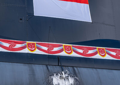 RSS Inimitable, Schiffsstaufe und Glückwünsche. Foto: Michael Nitz, Naval Press Service