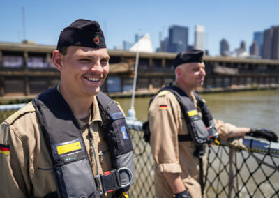 Am 22.05.24 ist die Fregatte Baden-Württemberg in den hafen von New York eingelaufen.Sie machten an der Pier 90 fest, Foto: Theska