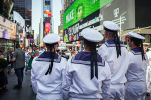 Wärend der Fleek Week in New York waren viele Soldaten an dem Time Square unterwegs, Foto: Theska
