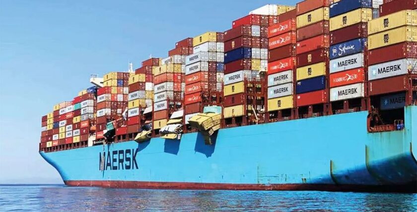 Maersk Essen nach Containerverlust. Quelle: Danish Maritime Accident Investigation Board (DMAIB)