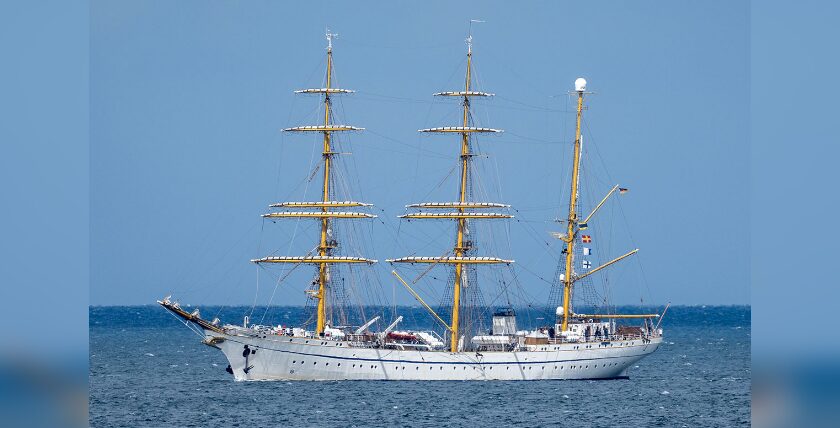 SSS Gorch Fock in der Heikendorfer Bucht. Foto: Michael Nitz