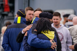 Einlaufen Fregatte Brandenburg, Bild: Bundeswehr/Leon Rodewald