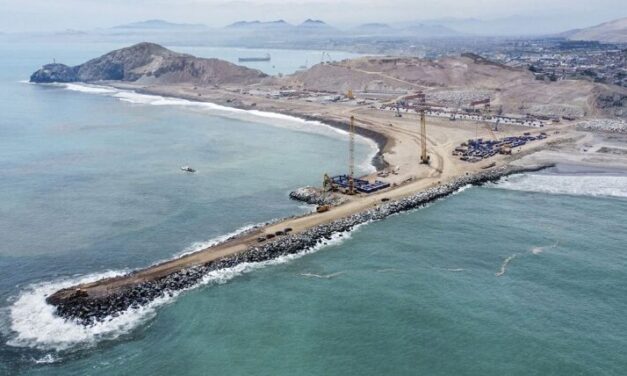 The Chancay-Cosco mega harbour is being built in Peru