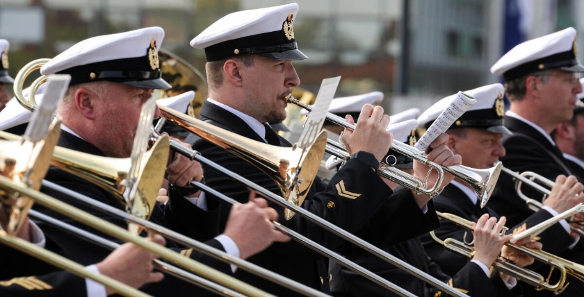 Swearing-in and ceremonial swearing-in of the recruits of the Naval Operations School