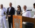 Speech by the Indian Minister of State for Defence Sanjay Seth, Helodeck "Frankfurt am Main". Photo: Bw/Rodewald