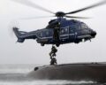 Dropping a diving group on the submarine. Photo: BPol/GSG9