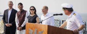 Bundeskanzler und Aussenministerin zu Besuch in Vasco da Gama/Indien. Foto: Bundeswehr